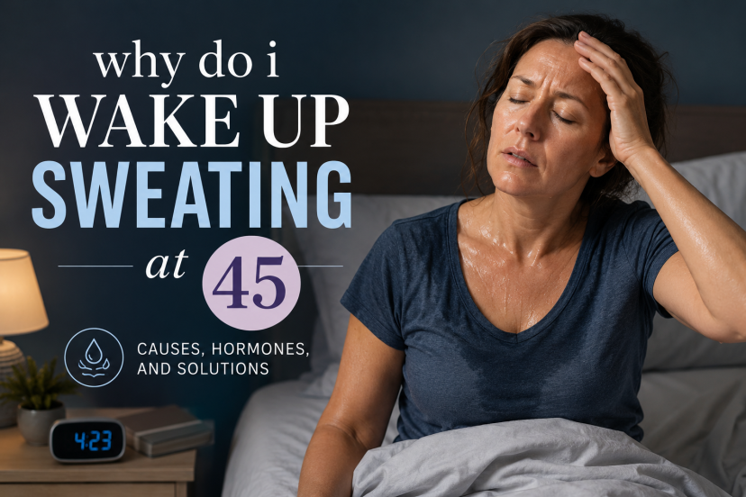 why do i wake up sweating at 45