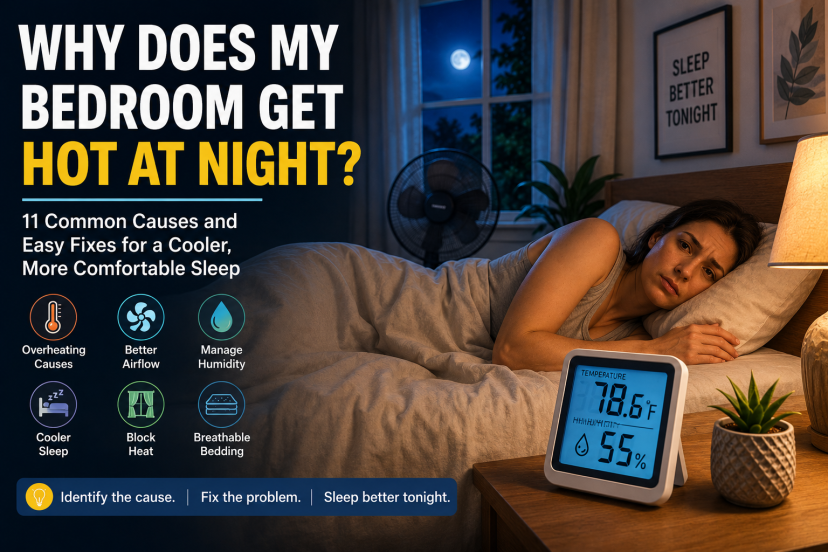 why does my bedroom get hot at night