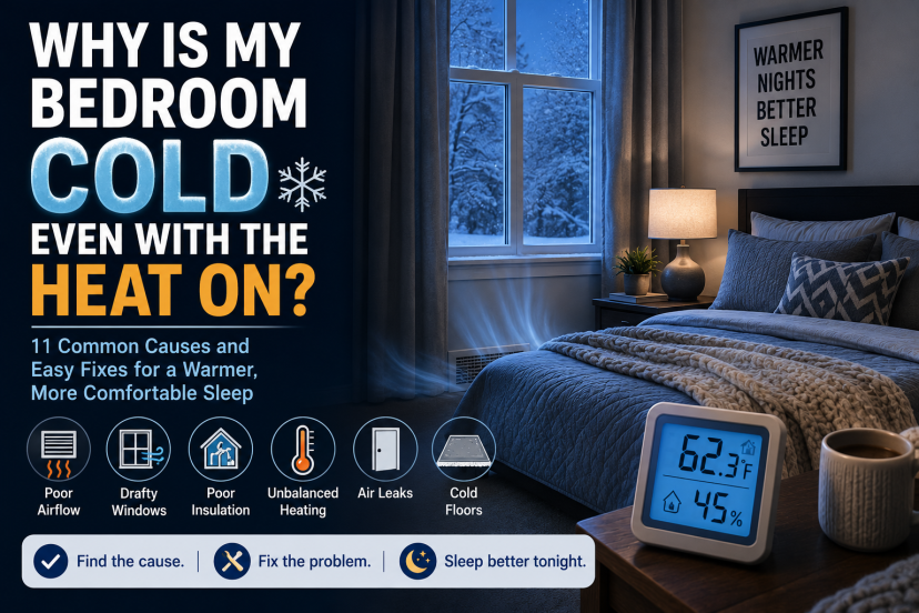 why is my bedroom cold even with the heat on